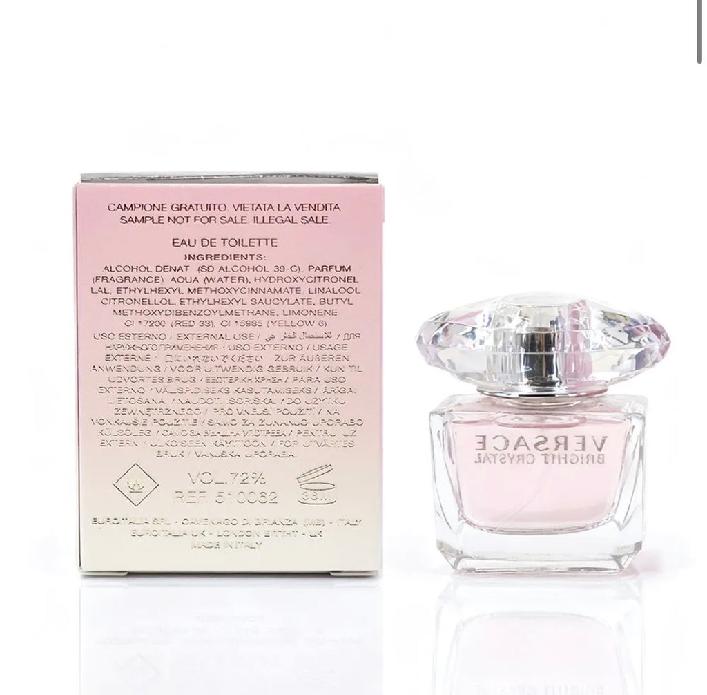 Versace Bright Crystal Eau de Toilette Spray Travel Size 5 ml 0.17 fl oz