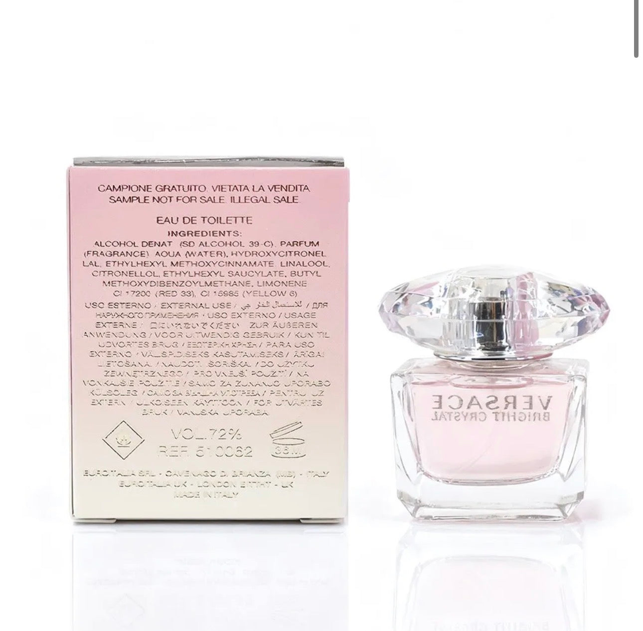 Versace Bright Crystal Eau de Toilette Spray Travel Size 5 ml 0.17 fl oz